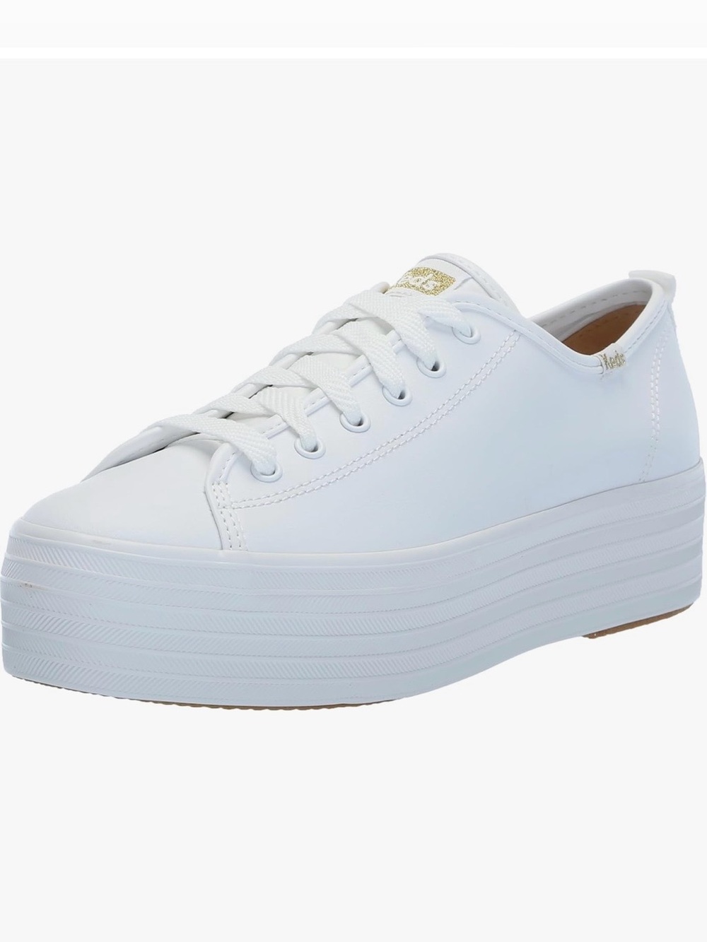 KEDS Triple Up White Leather Platform Sneaker Size 8
